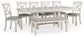 Robbinsdale Dining Table and 6 Chairs and Bench Signature Design by Ashley®