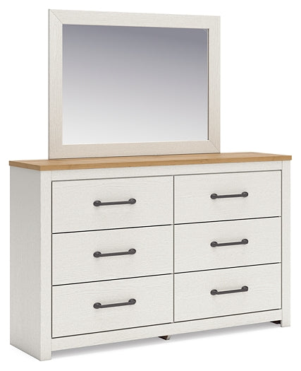 Linnocreek Twin Panel Headboard with Mirrored Dresser, Chest and Nightstand Benchcraft®