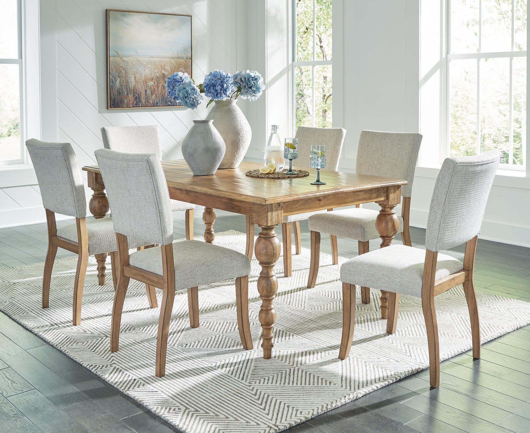 Rybergston Dining Table and 6 Chairs Signature Design by Ashley®