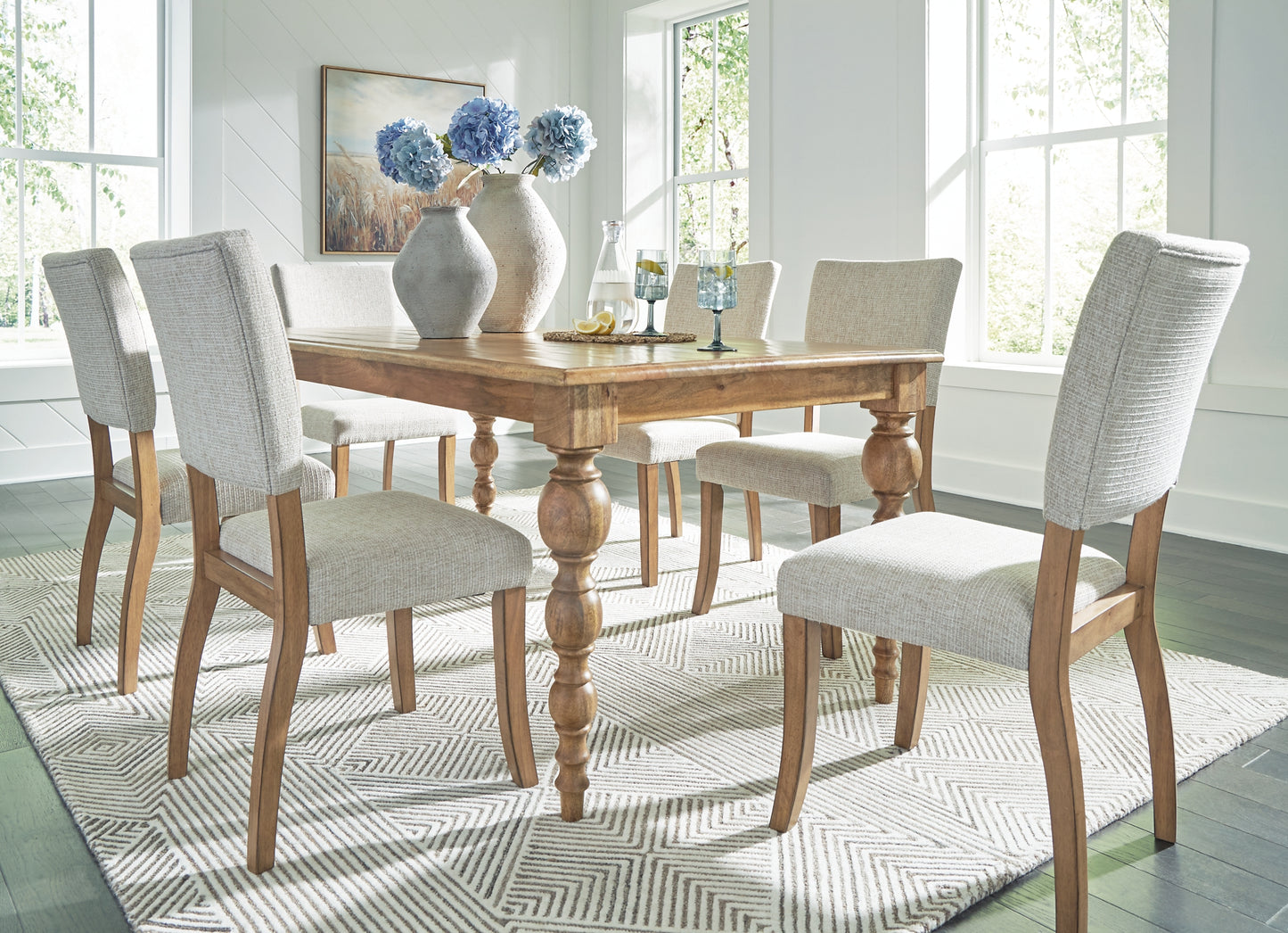 Rybergston Dining Table and 6 Chairs Signature Design by Ashley®