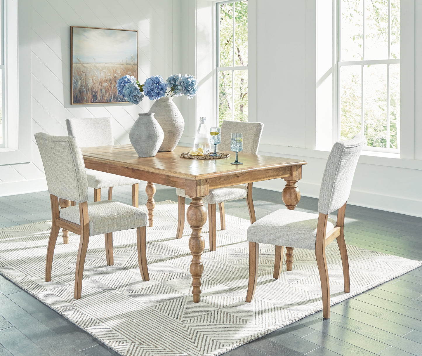 Rybergston Dining Table and 4 Chairs Signature Design by Ashley®