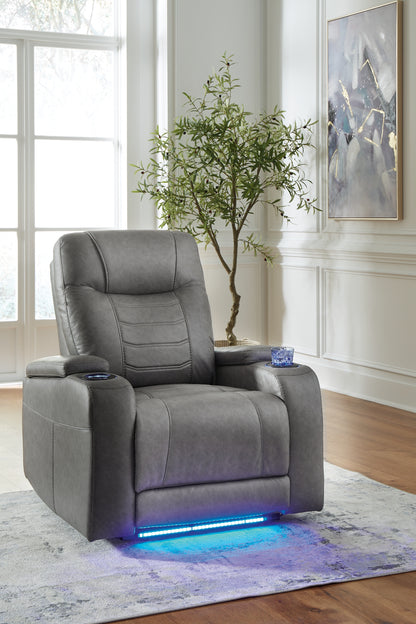 Schooner Rocks PWR Recliner/ADJ Headrest Signature Design by Ashley®