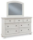 Robbinsdale King Panel Bed with Mirrored Dresser and 2 Nightstands Signature Design by Ashley®