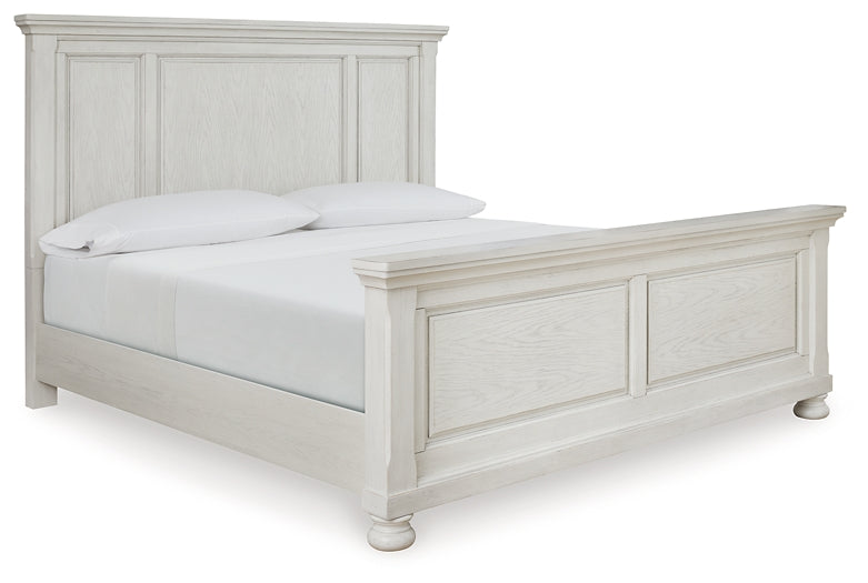 Robbinsdale King Panel Bed with Mirrored Dresser and 2 Nightstands Signature Design by Ashley®