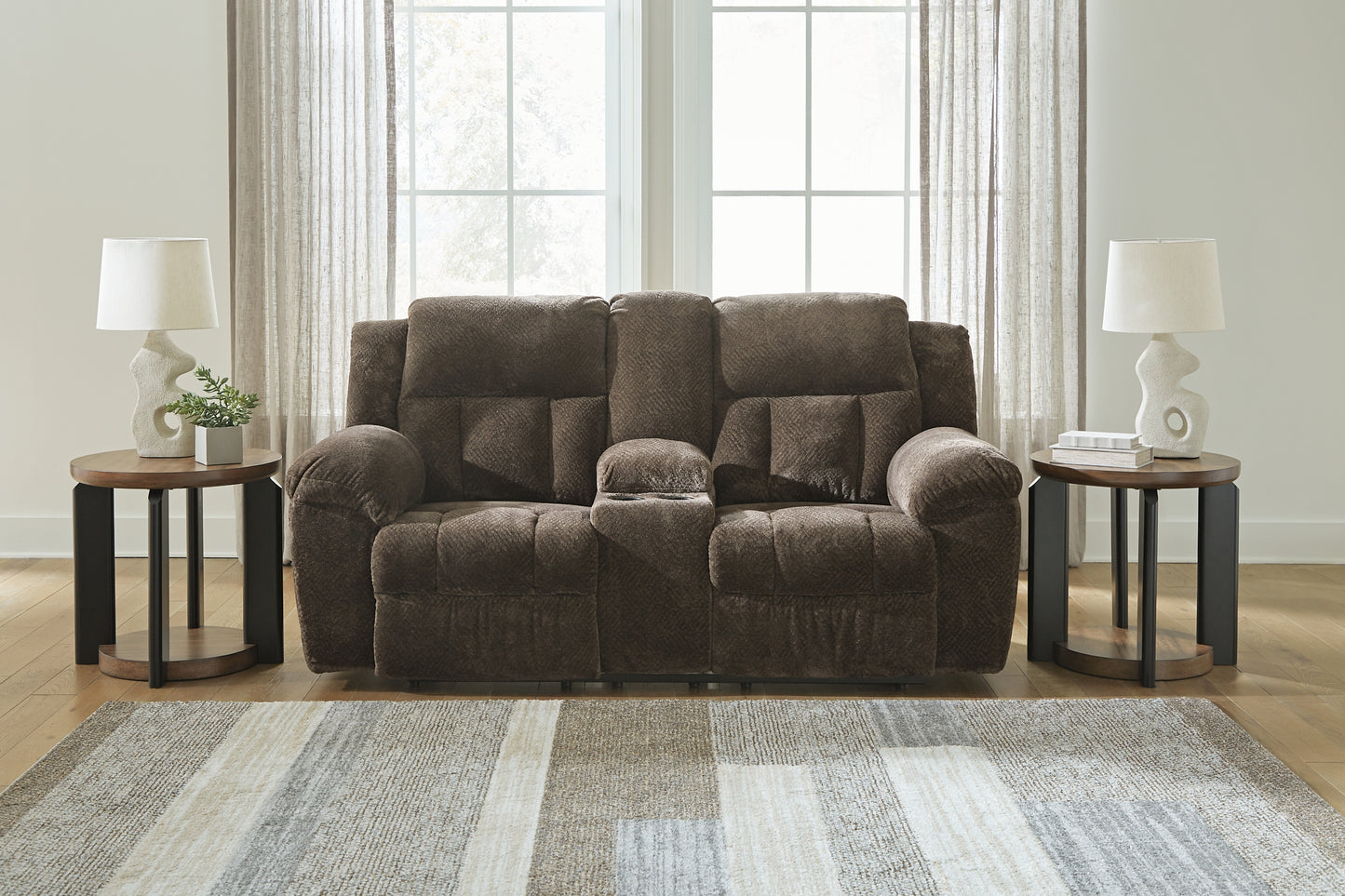 Frohn DBL Rec Loveseat w/Console Signature Design by Ashley®