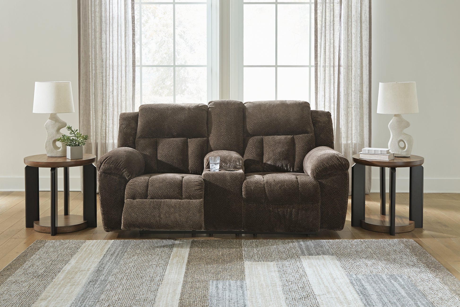 Frohn DBL Rec Loveseat w/Console Signature Design by Ashley®