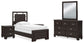 Covetown Twin Panel Bed with Mirrored Dresser and 2 Nightstands Signature Design by Ashley®