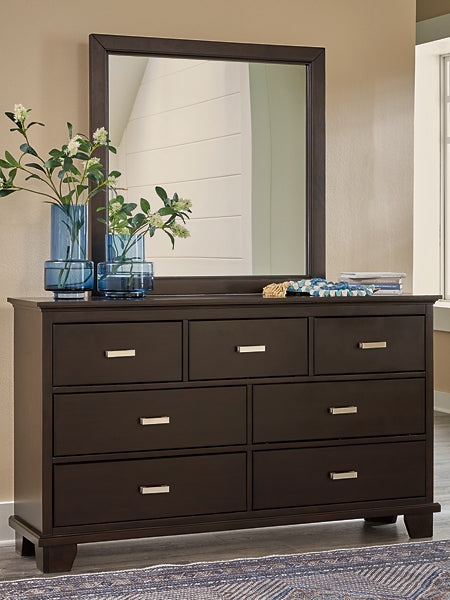 Covetown Twin Panel Bed with Mirrored Dresser and Chest Signature Design by Ashley®