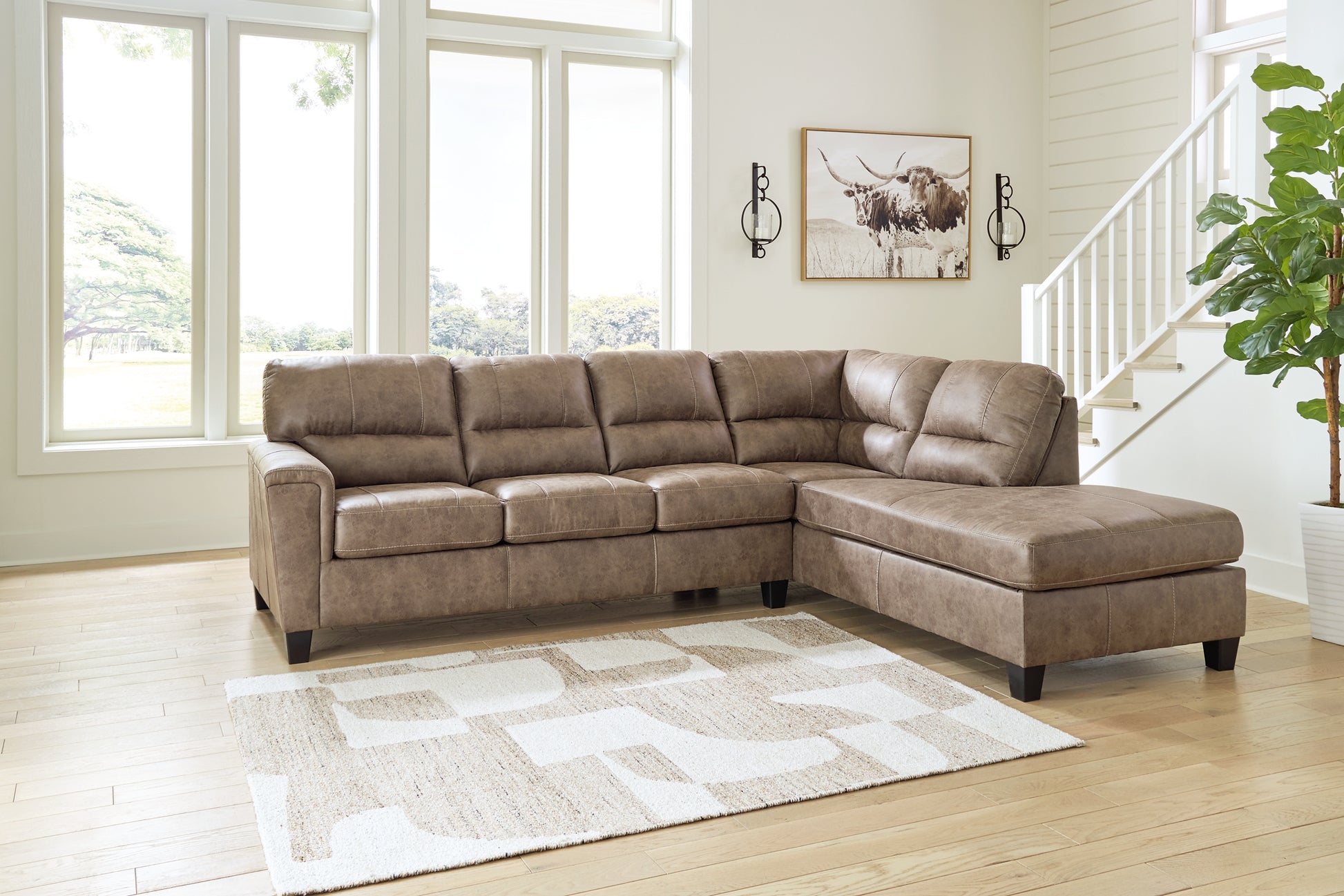 Navi 2-Piece Sectional with Ottoman Signature Design by Ashley®