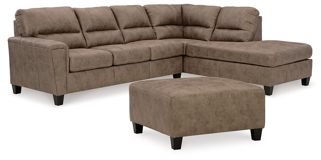 Navi 2-Piece Sectional with Ottoman Signature Design by Ashley®