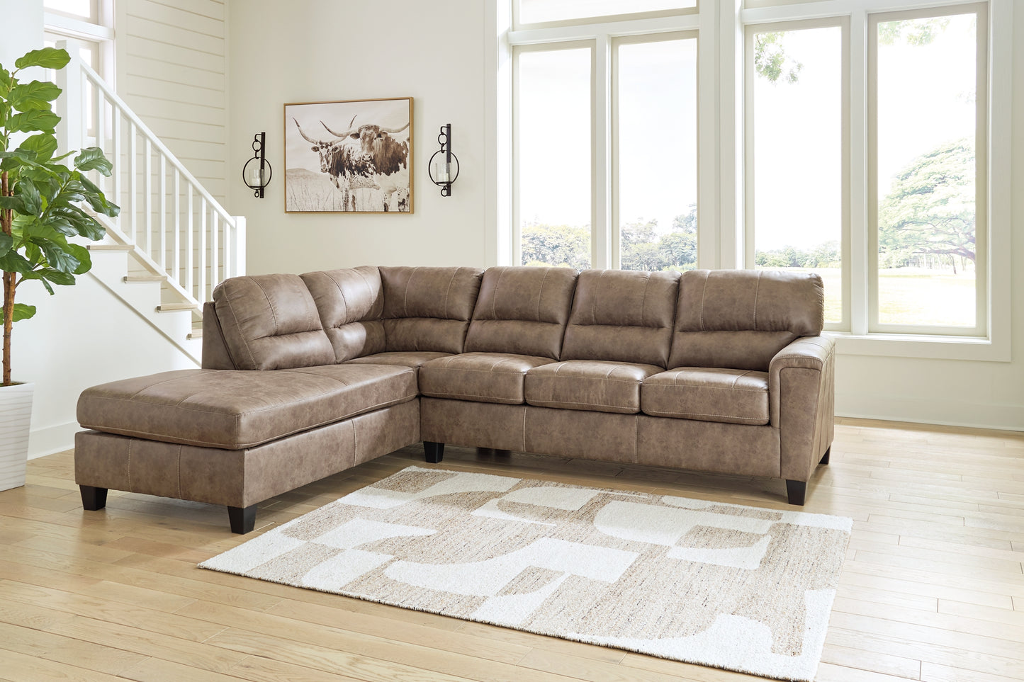 Navi 2-Piece Sectional with Ottoman Signature Design by Ashley®