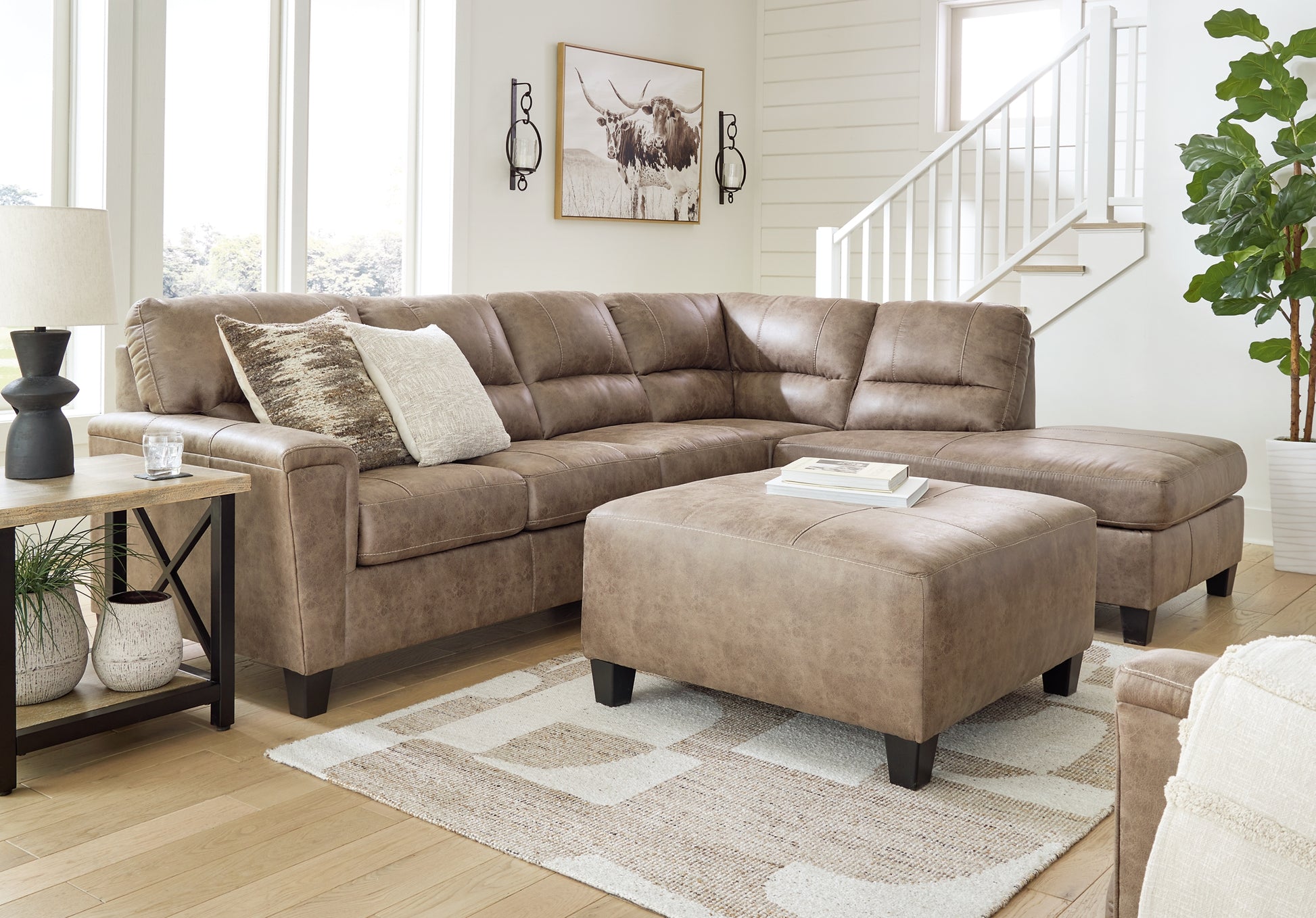 Navi 2-Piece Sectional with Ottoman Signature Design by Ashley®