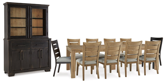 Galliden Dining Table and 10 Chairs with Storage Signature Design by Ashley®