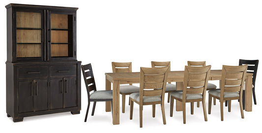 Galliden Dining Table and 8 Chairs with Storage Signature Design by Ashley®
