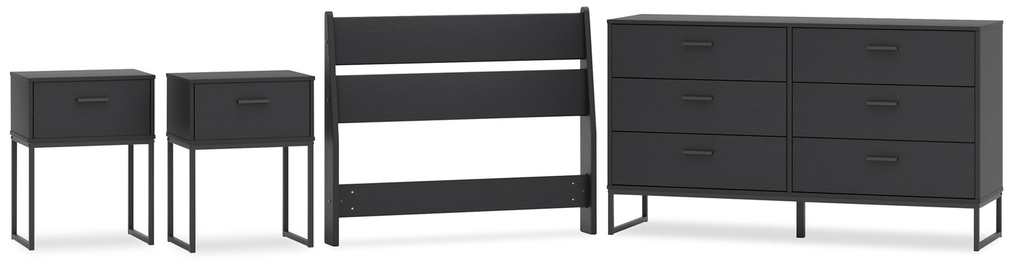 Socalle Twin Panel Headboard with Dresser and 2 Nightstands Signature Design by Ashley®