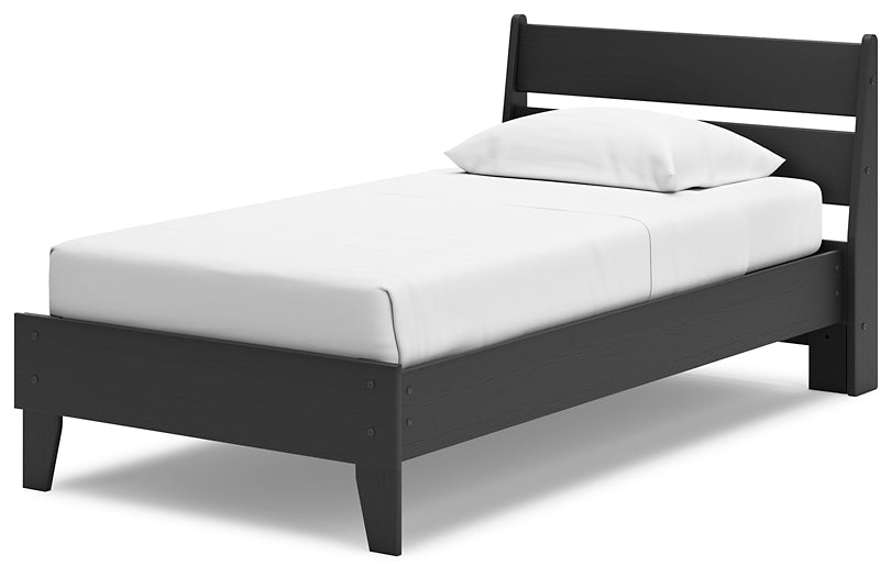 Socalle Twin Panel Platform Bed with Nightstand Signature Design by Ashley®