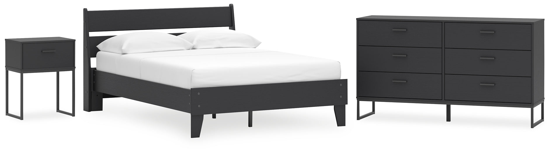 Socalle Full Panel Platform Bed with Dresser and Nightstand Signature Design by Ashley®