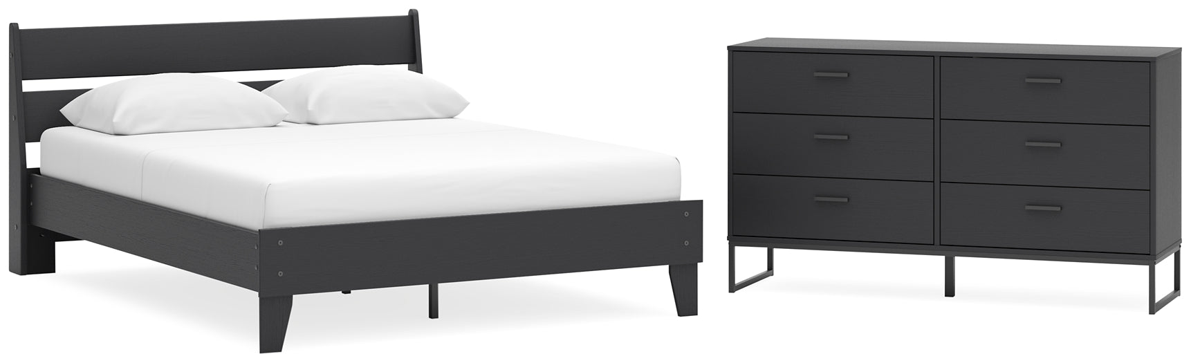 Socalle Queen Panel Platform Bed with Dresser Signature Design by Ashley®