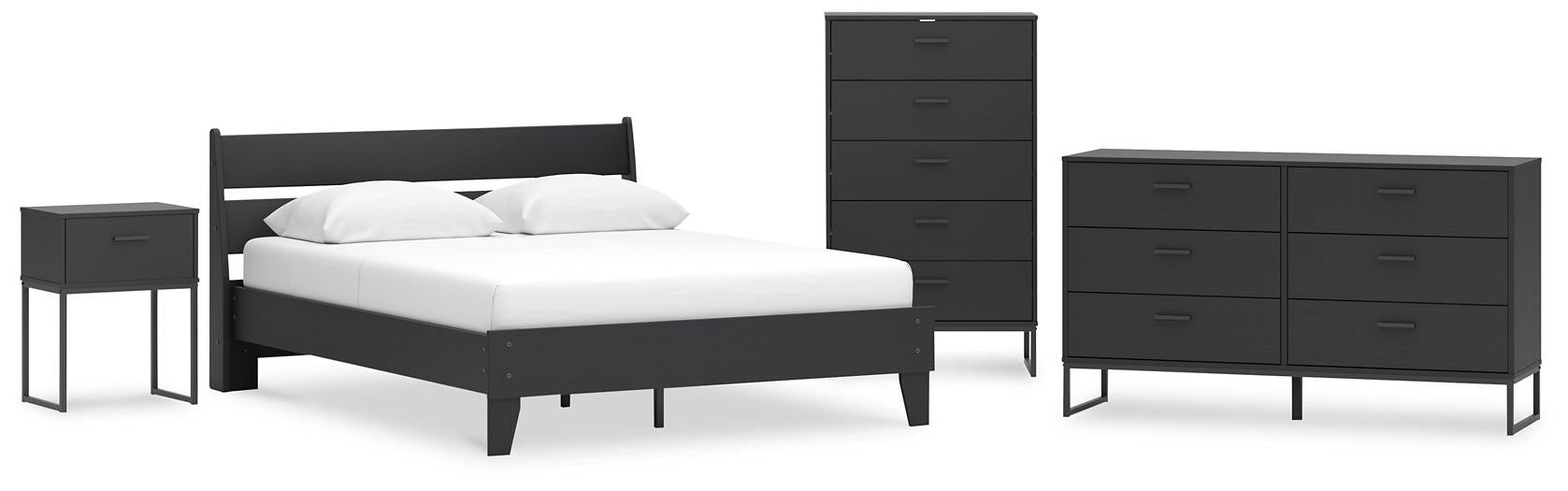 Socalle Queen Panel Platform Bed with Dresser, Chest and Nightstand Signature Design by Ashley®