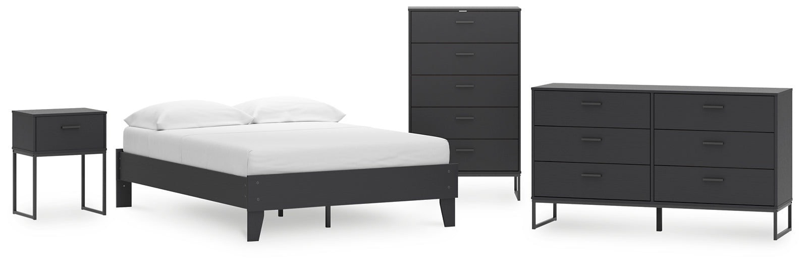 Socalle Full Platform Bed with Dresser and Nightstand Signature Design by Ashley®