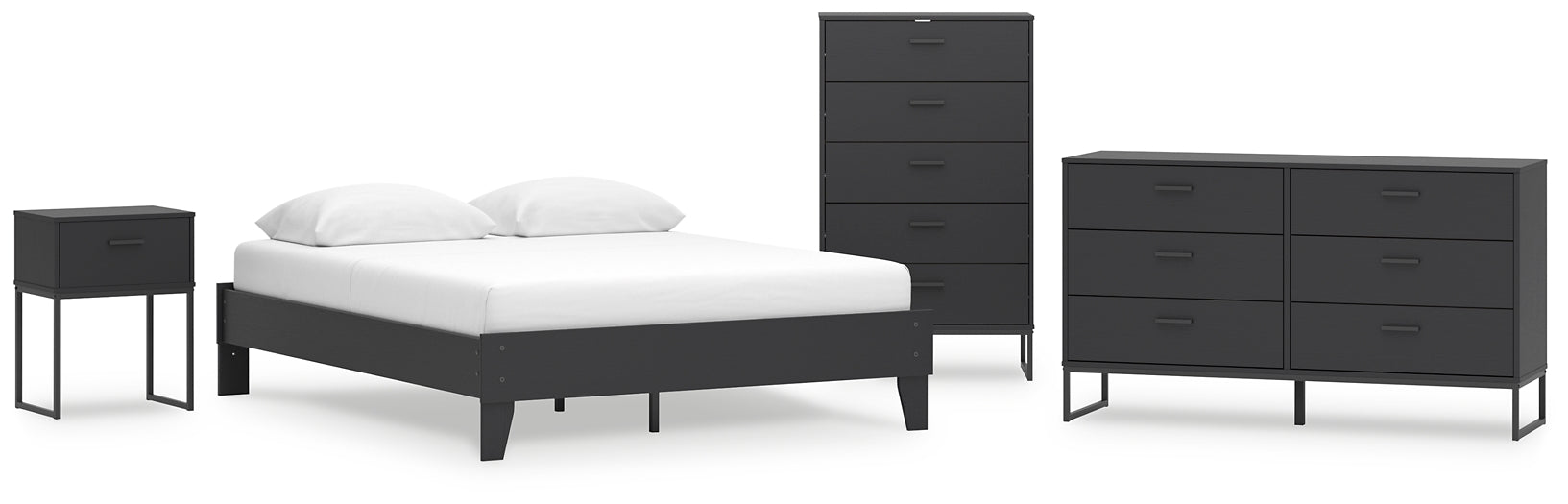 Socalle Queen Platform Bed with Dresser, Chest and Nightstand Signature Design by Ashley®