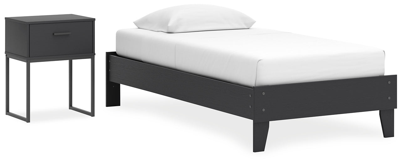 Socalle Twin Platform Bed with Nightstand Signature Design by Ashley®