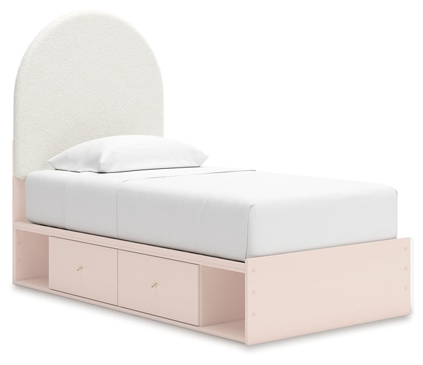 Wistenpine Twin Upholstered Panel Bed with Storage Signature Design by Ashley®