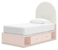 Wistenpine Twin Upholstered Panel Bed with Storage Signature Design by Ashley®