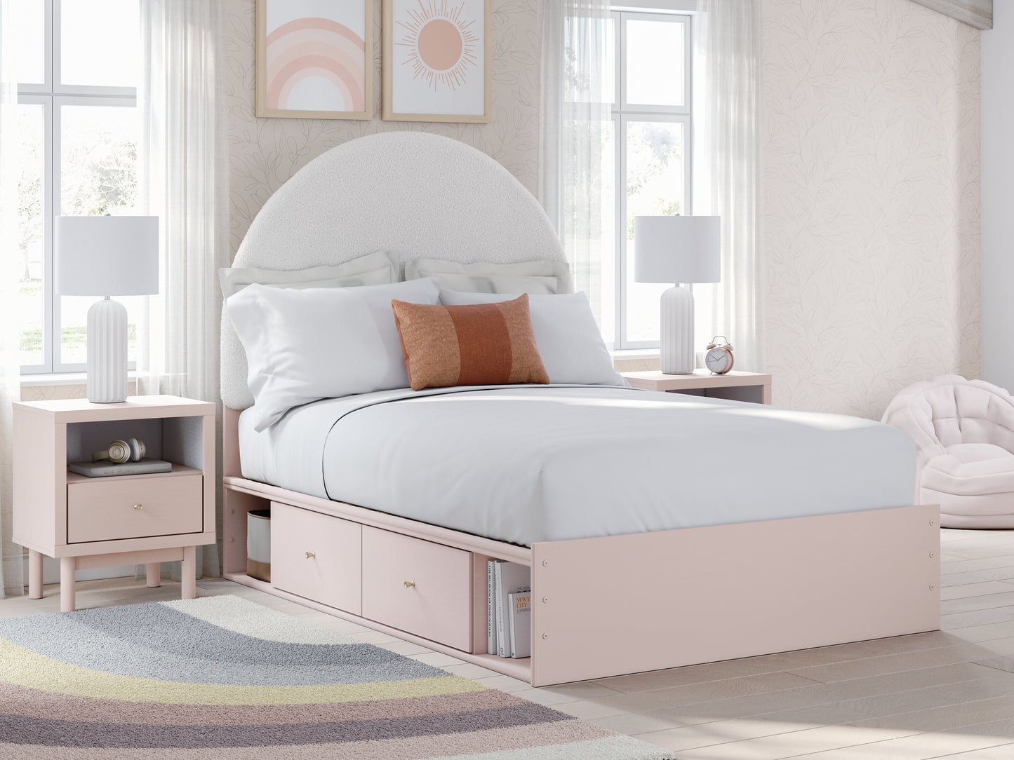 Wistenpine Full Upholstered Panel Bed with Storage Signature Design by Ashley®