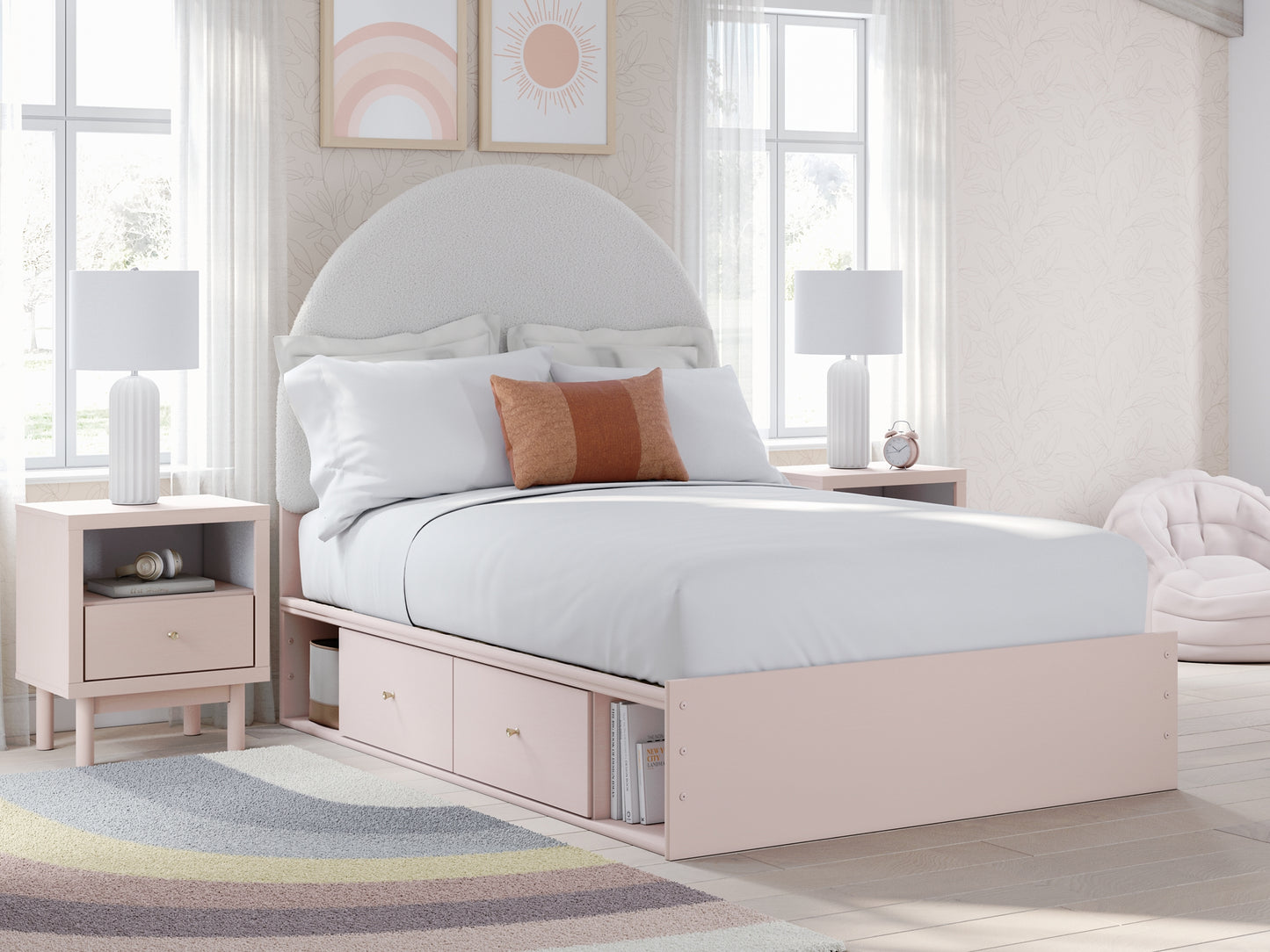 Wistenpine Full Upholstered Panel Bed with Storage Signature Design by Ashley®