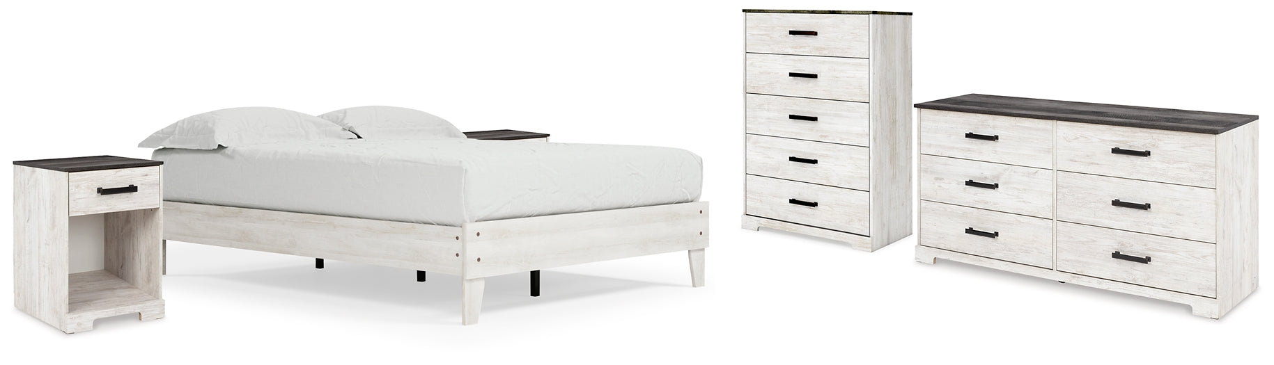 Shawburn Queen Platform Bed with Dresser, Chest and 2 Nightstands Signature Design by Ashley®