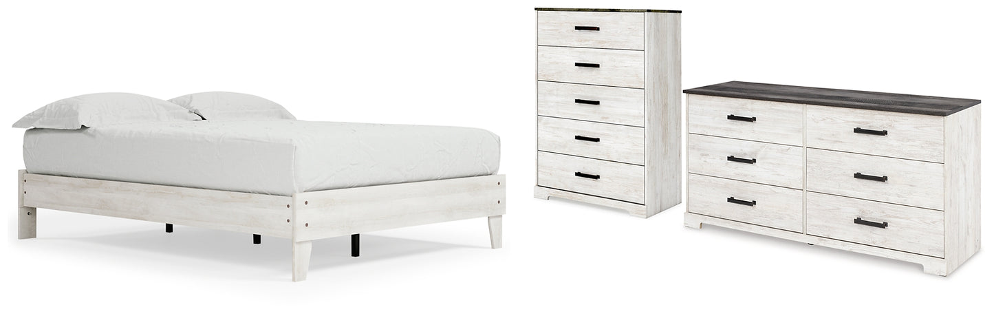 Shawburn Queen Platform Bed with Dresser and Chest Signature Design by Ashley®