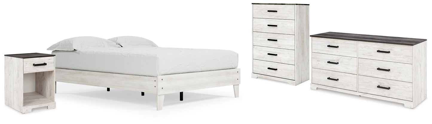 Shawburn Queen Platform Bed with Dresser, Chest and Nightstand Signature Design by Ashley®