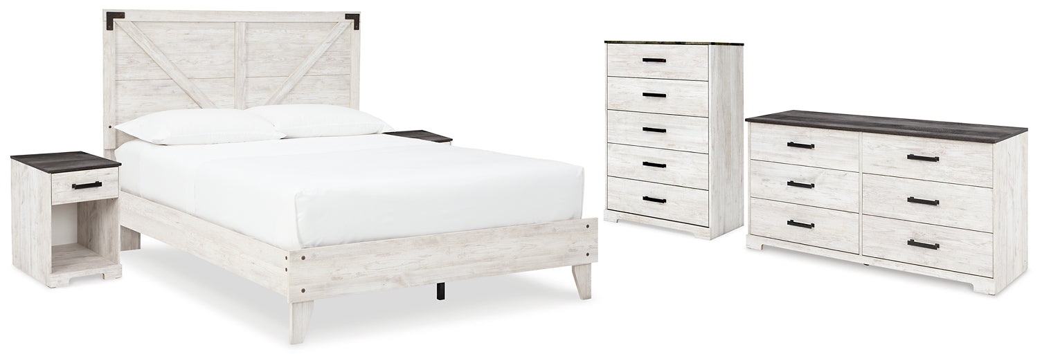 Shawburn Queen Platform Bed with Dresser, Chest and 2 Nightstands Signature Design by Ashley®