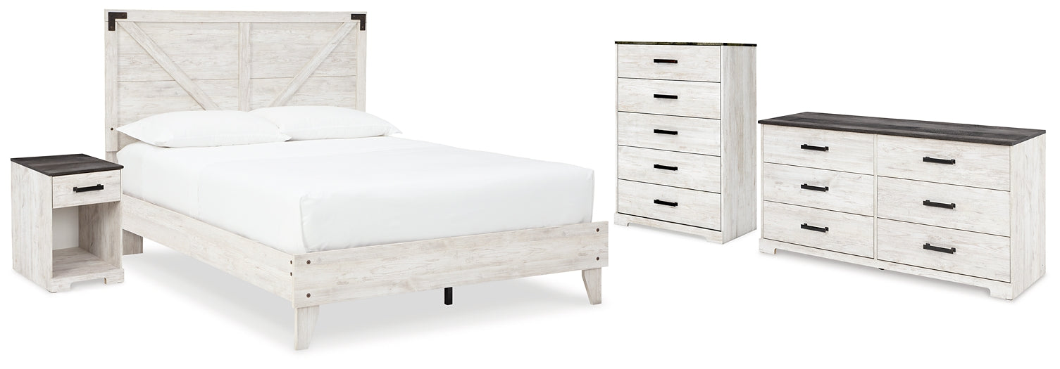 Shawburn Queen Platform Bed with Dresser, Chest and Nightstand Signature Design by Ashley®