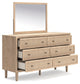 Cielden King Panel Bed with Mirrored Dresser and Chest Signature Design by Ashley®