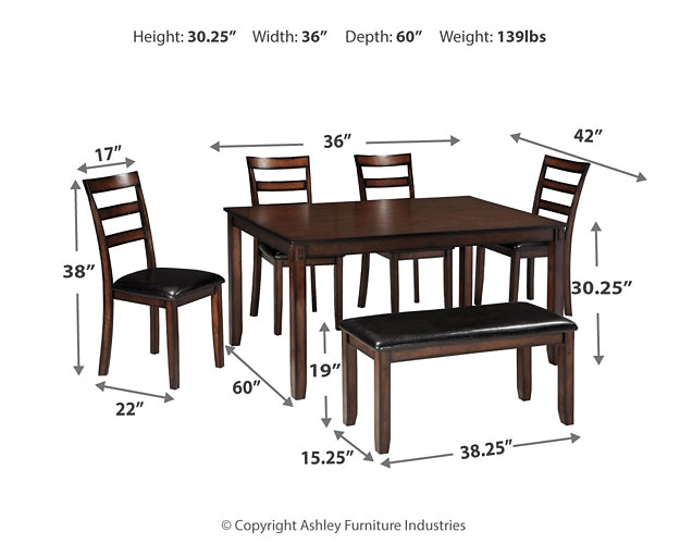 Coviar Dining Room Table Set (6/CN) Signature Design by Ashley®