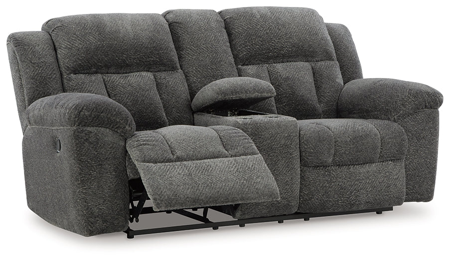 Frohn DBL Rec Loveseat w/Console Signature Design by Ashley®