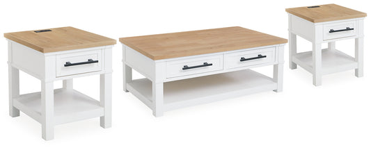 Ashbryn Coffee Table with 2 End Tables Signature Design by Ashley®