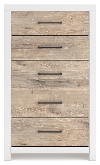 Charbitt Twin Panel Bed with Mirrored Dresser and Chest Signature Design by Ashley®