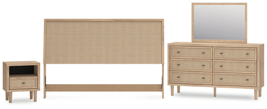 Cielden King Panel Headboard with Mirrored Dresser and Nightstand Signature Design by Ashley®