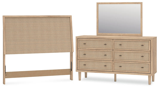 Cielden Full Panel Headboard with Mirrored Dresser Signature Design by Ashley®