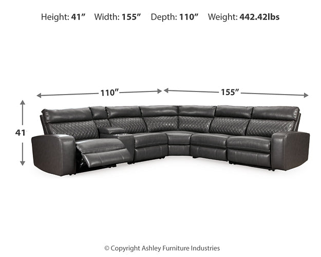 Samperstone 6-Piece Power Reclining Sectional Signature Design by Ashley®