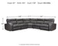 Samperstone 5-Piece Power Reclining Sectional Signature Design by Ashley®