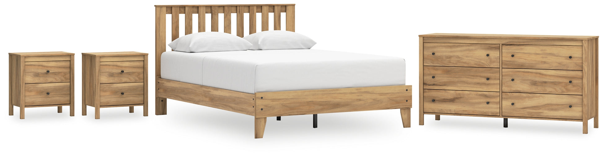 Bermacy Queen Platform Panel Bed with Dresser and 2 Nightstands Signature Design by Ashley®