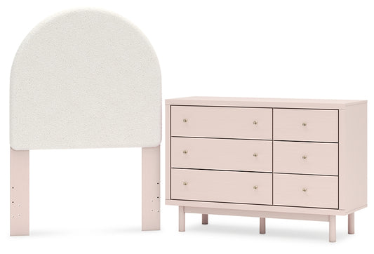 Wistenpine Twin Upholstered Panel Headboard with Dresser Signature Design by Ashley®