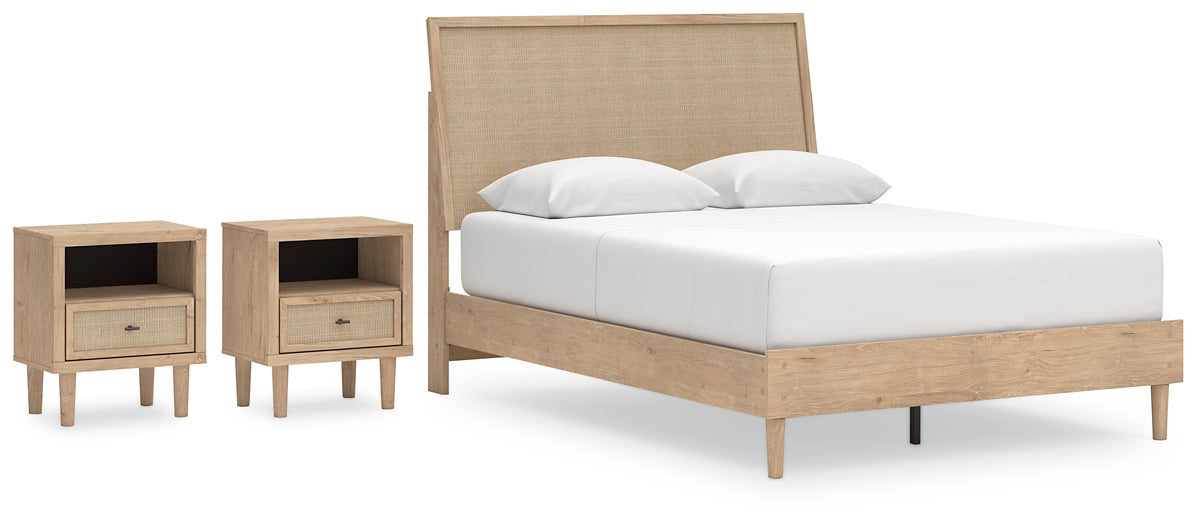 Cielden Queen Panel Bed with 2 Nightstands Signature Design by Ashley®