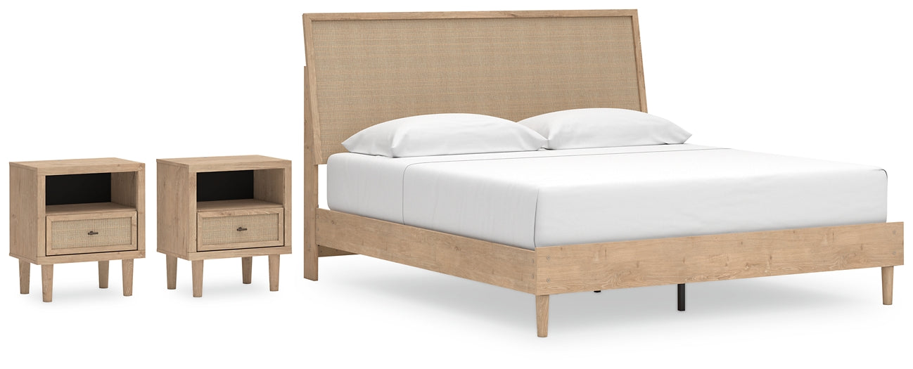 Cielden King Panel Bed with 2 Nightstands Signature Design by Ashley®