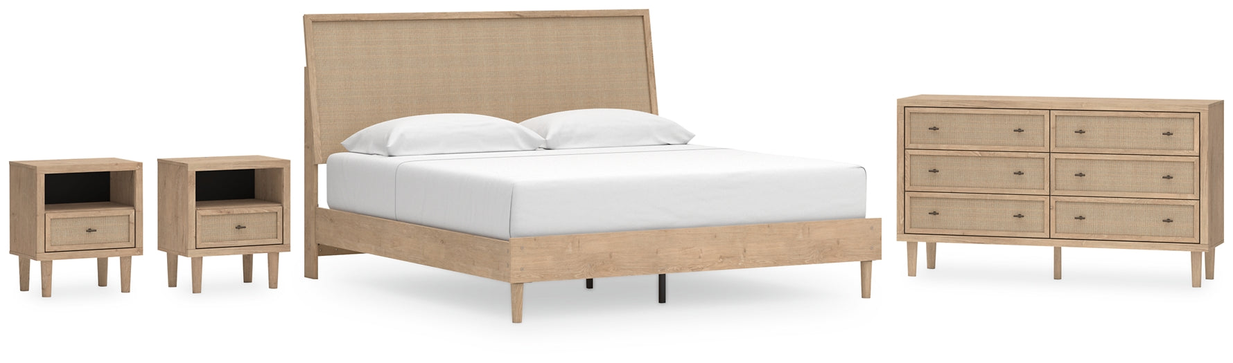 Cielden King Panel Bed with Dresser and 2 Nightstands Signature Design by Ashley®