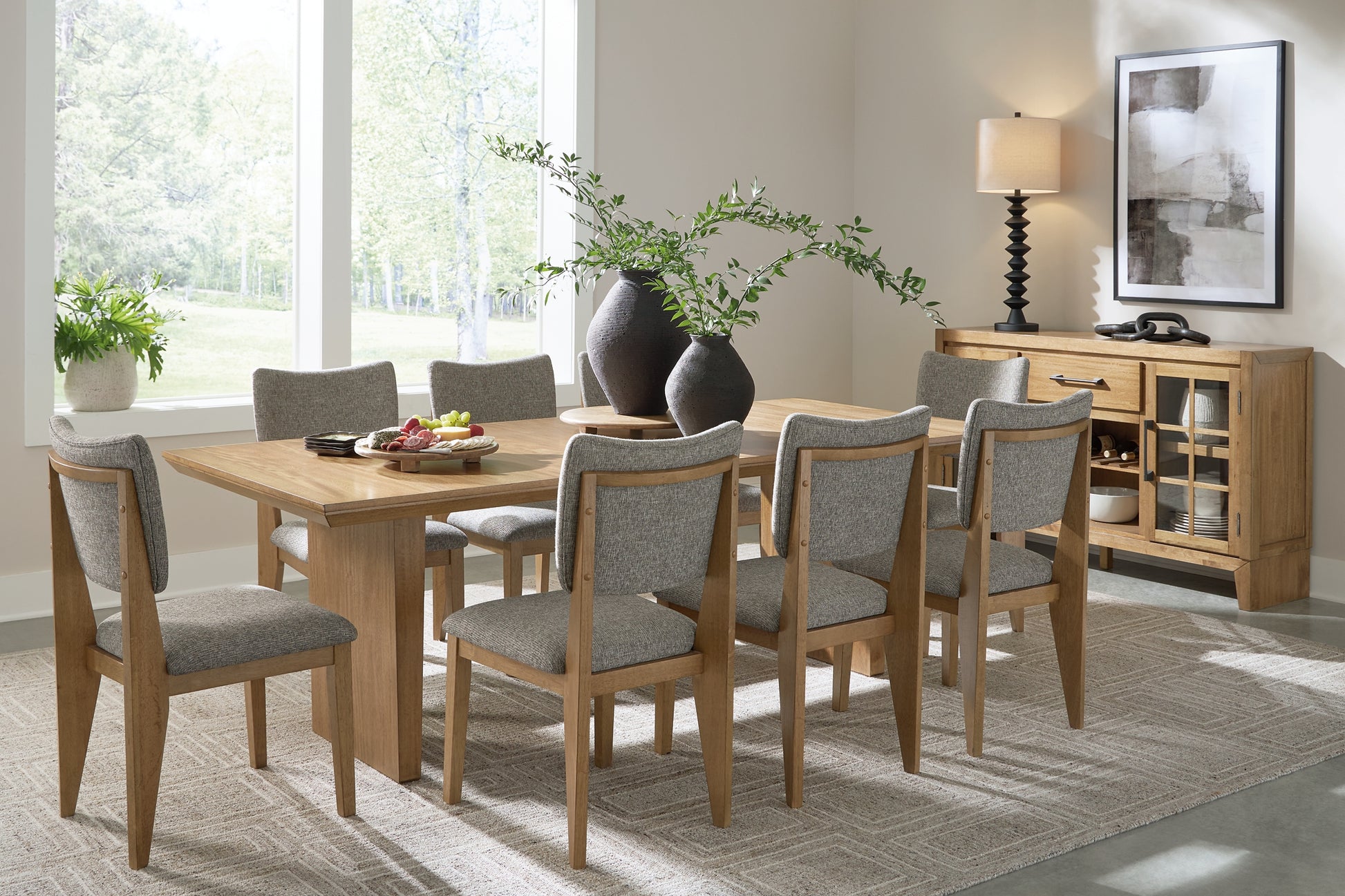 Sherbana Dining Table and 8 Chairs Signature Design by Ashley®